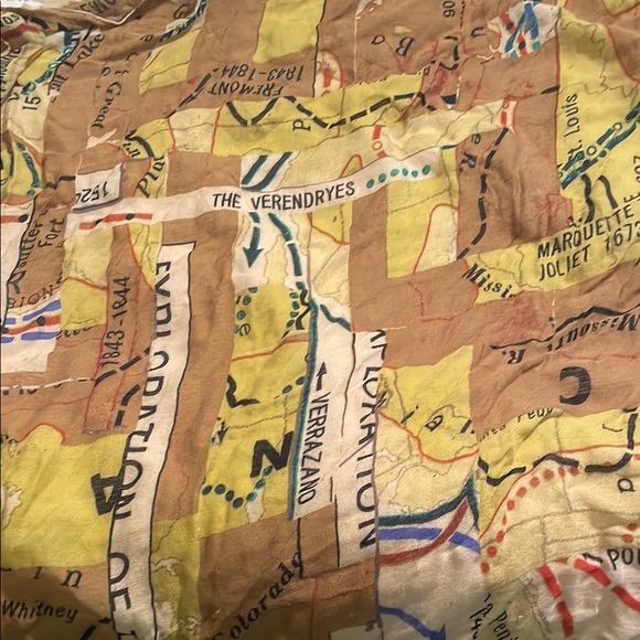 MADEWELL Map Print Scarf - Picture 1 of 2